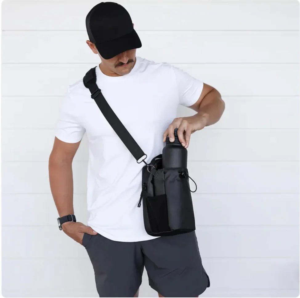 Bolsa de Gimnasio con Porta Botellas de Agua Exterior